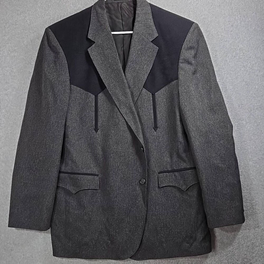 Sophisticated Gray and Black Men's Blazer